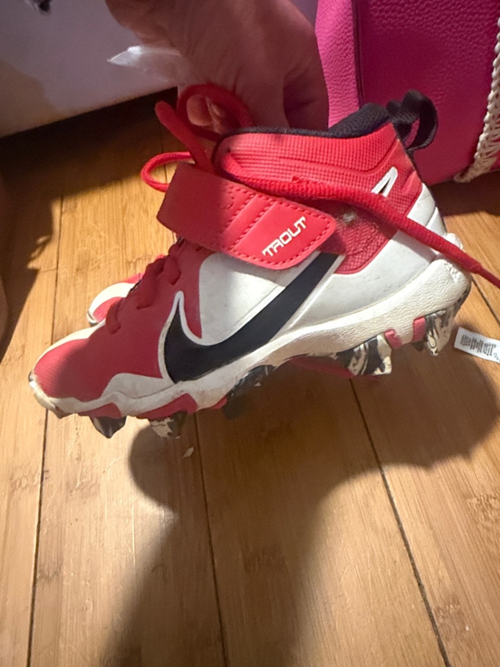 Nike Kids Red, White and Black Turf Cleats